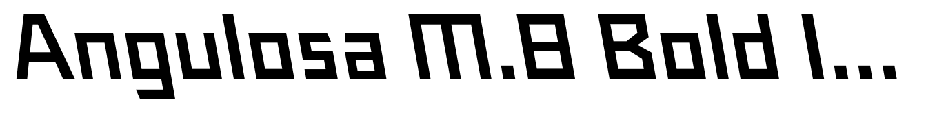 Angulosa M.8 Bold Italic